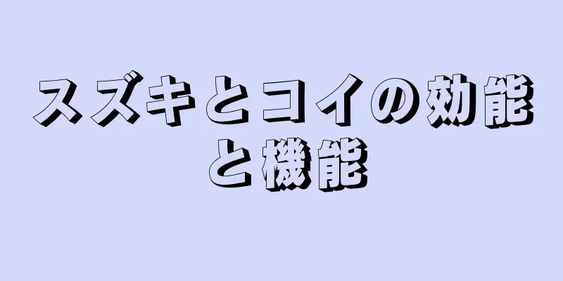 スズキとコイの効能と機能