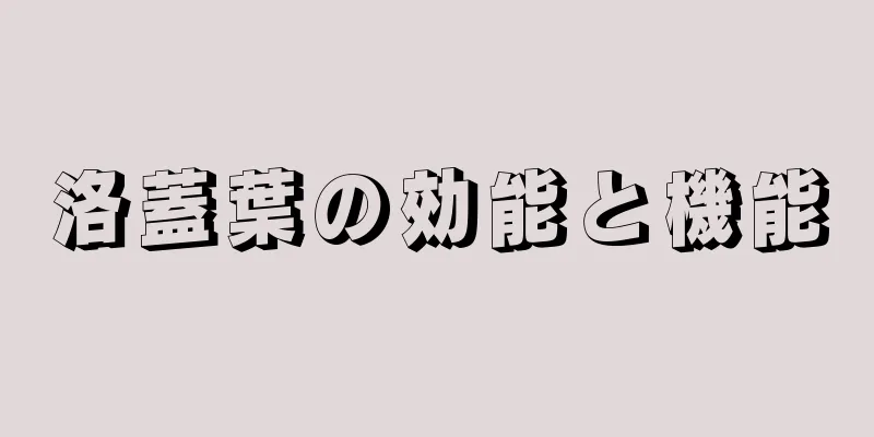 洛蓋葉の効能と機能