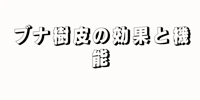 ブナ樹皮の効果と機能