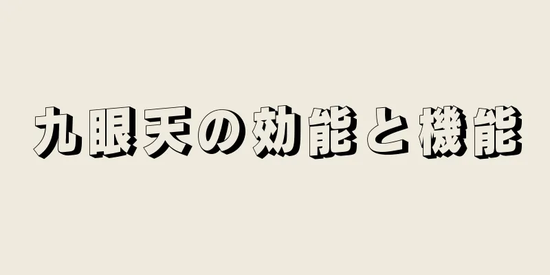 九眼天の効能と機能