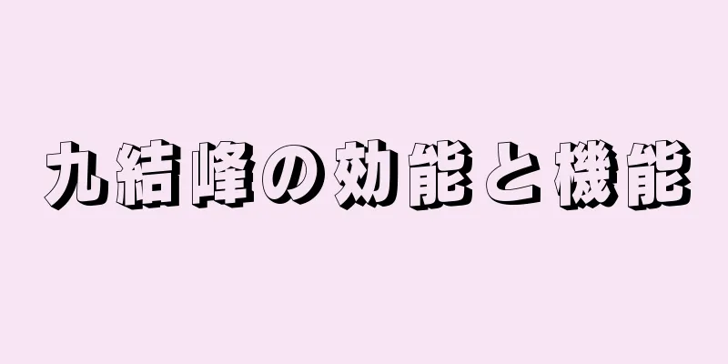 九結峰の効能と機能