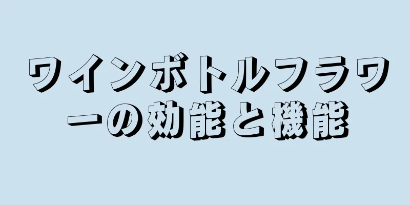 ワインボトルフラワーの効能と機能