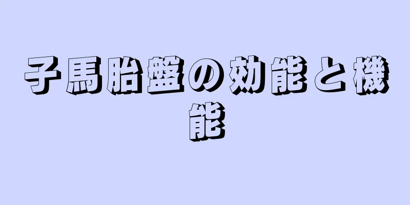 子馬胎盤の効能と機能