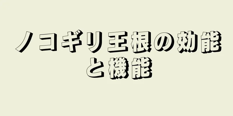 ノコギリ王根の効能と機能