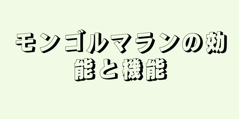 モンゴルマランの効能と機能