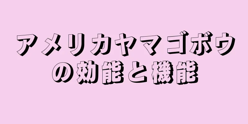 アメリカヤマゴボウの効能と機能