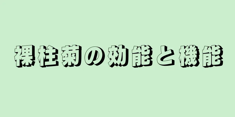 裸柱菊の効能と機能