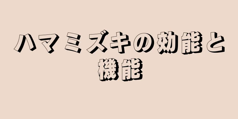 ハマミズキの効能と機能