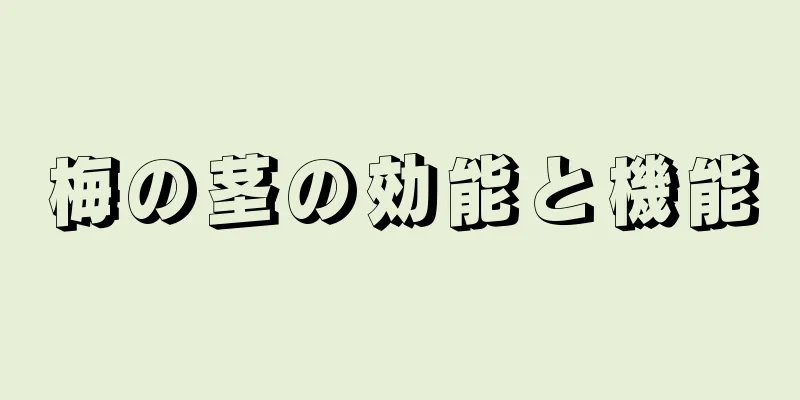 梅の茎の効能と機能