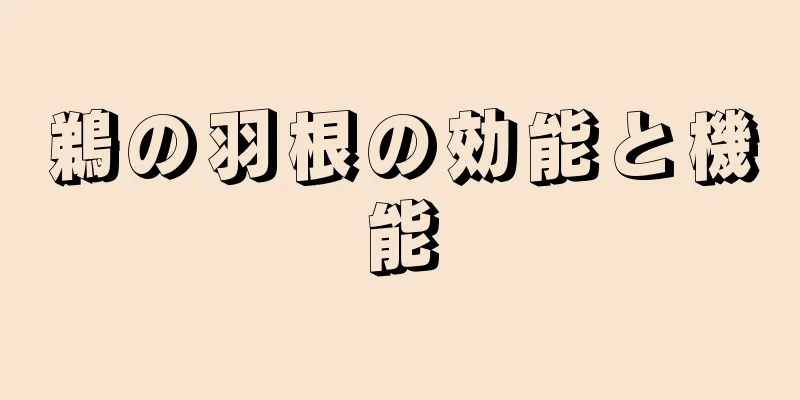 鵜の羽根の効能と機能