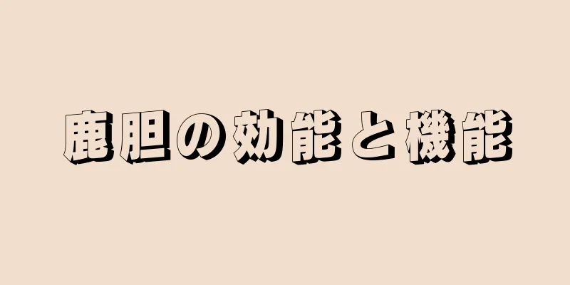 鹿胆の効能と機能