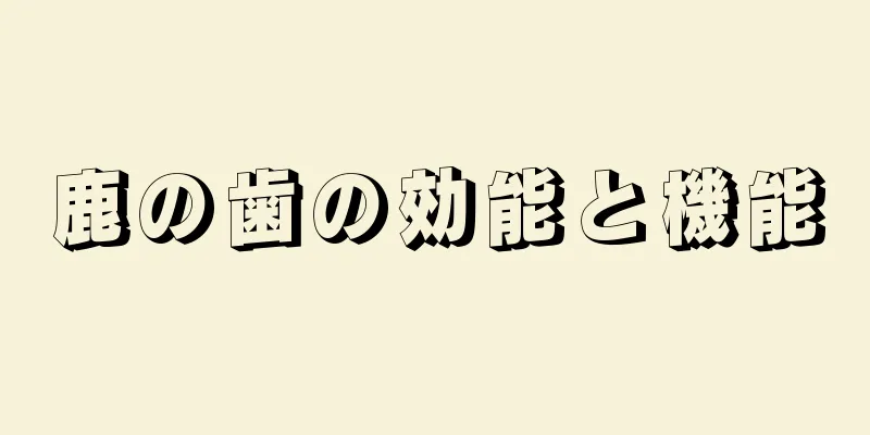 鹿の歯の効能と機能