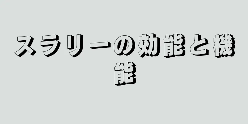 スラリーの効能と機能