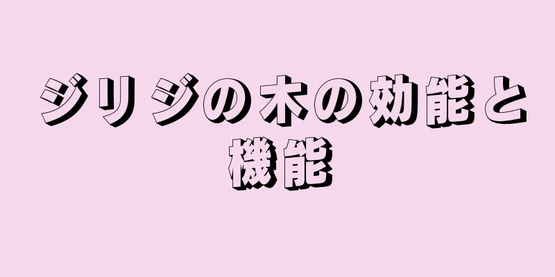 ジリジの木の効能と機能
