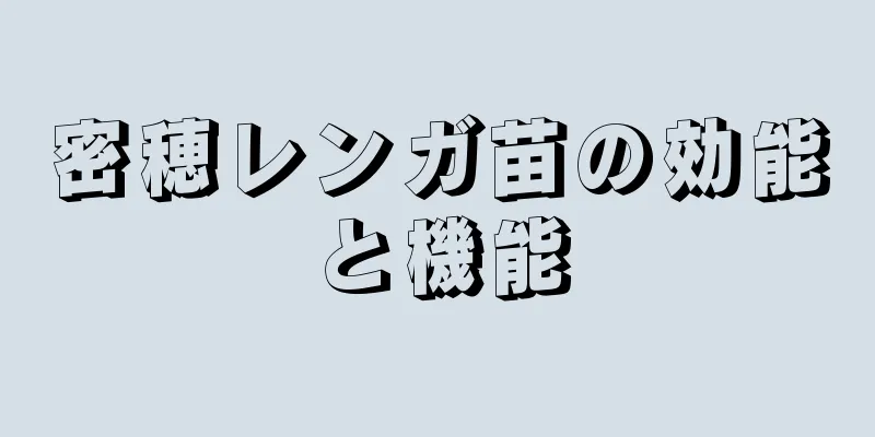密穂レンガ苗の効能と機能