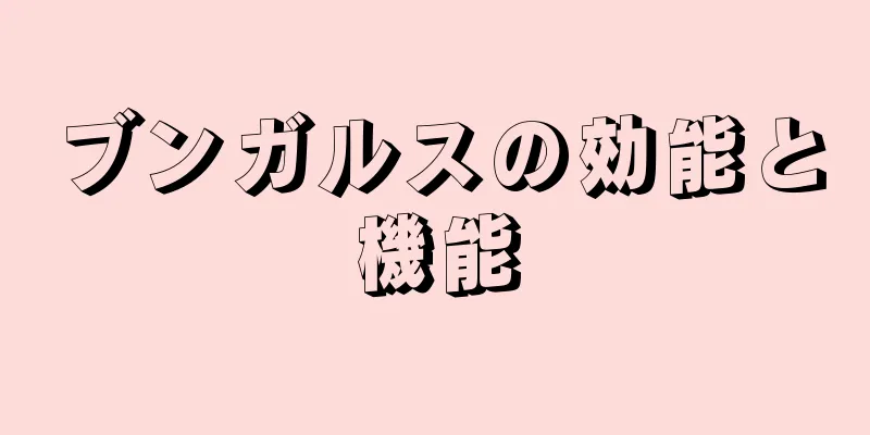 ブンガルスの効能と機能