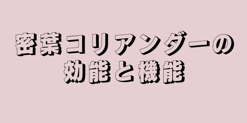 密葉コリアンダーの効能と機能