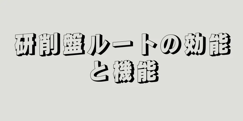 研削盤ルートの効能と機能