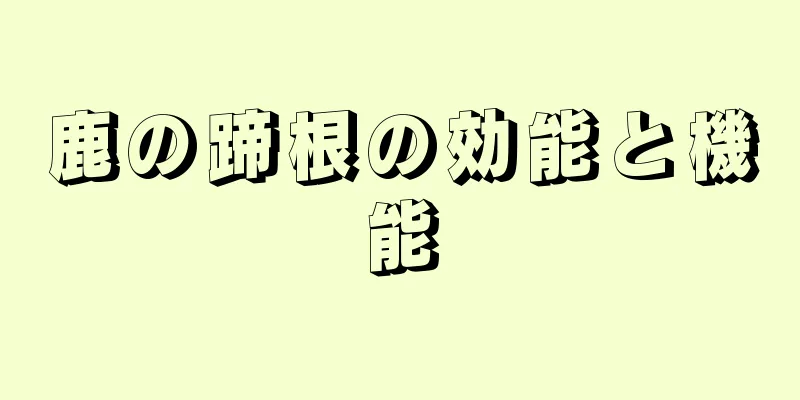 鹿の蹄根の効能と機能