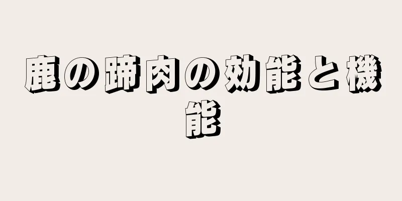 鹿の蹄肉の効能と機能