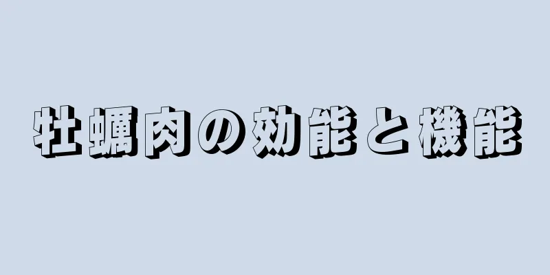 牡蠣肉の効能と機能