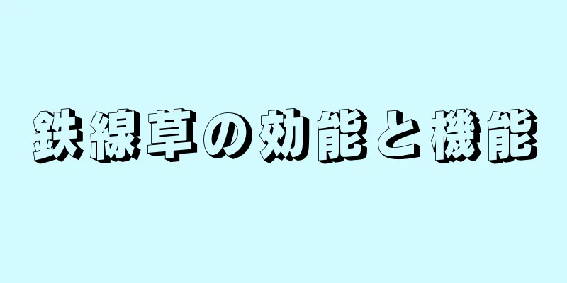 鉄線草の効能と機能