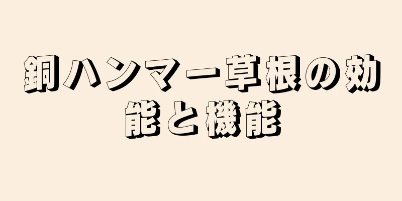 銅ハンマー草根の効能と機能