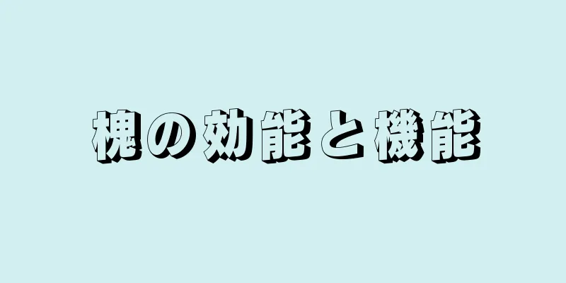 槐の効能と機能