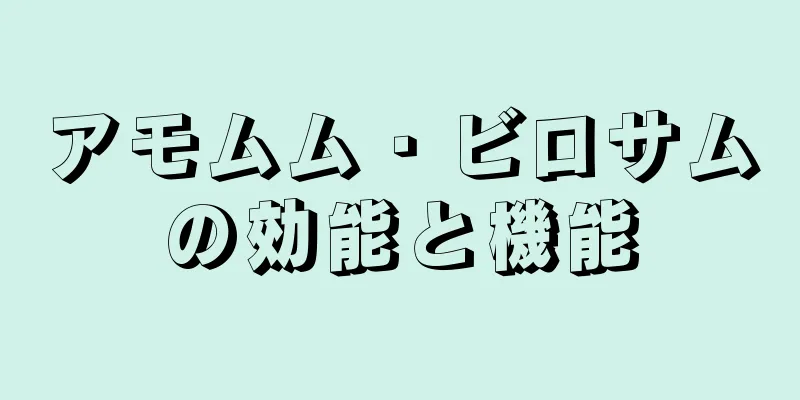 アモムム・ビロサムの効能と機能