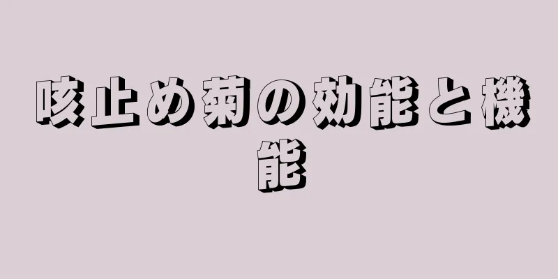 咳止め菊の効能と機能