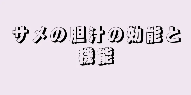 サメの胆汁の効能と機能