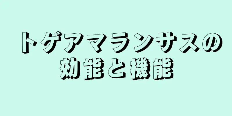 トゲアマランサスの効能と機能