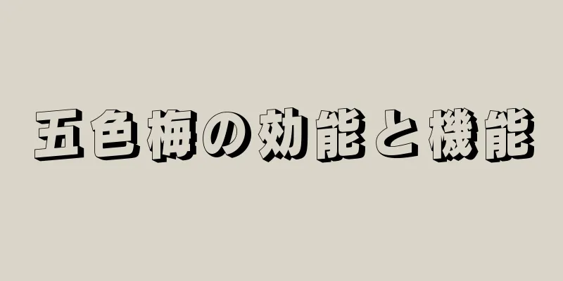 五色梅の効能と機能