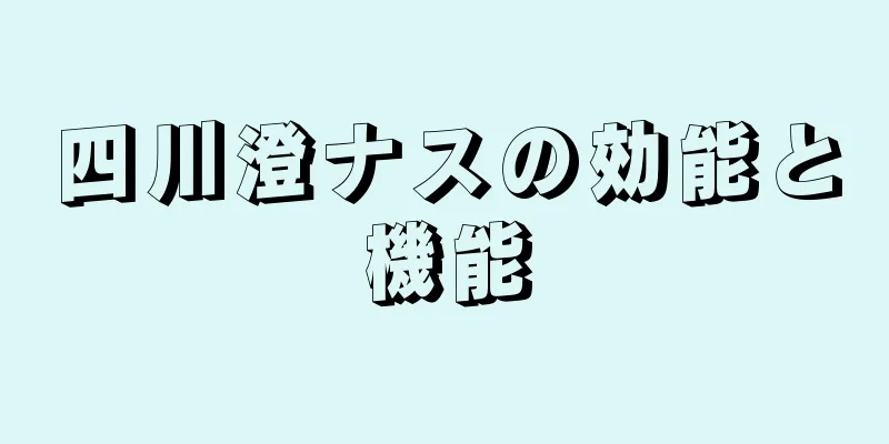 四川澄ナスの効能と機能