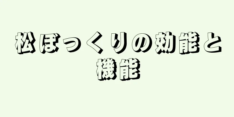 松ぼっくりの効能と機能