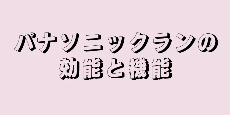 パナソニックランの効能と機能