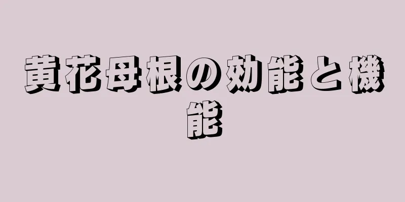 黄花母根の効能と機能