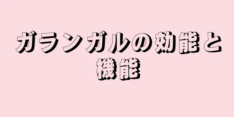 ガランガルの効能と機能