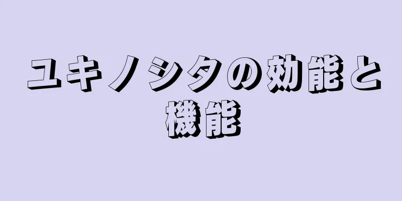 ユキノシタの効能と機能