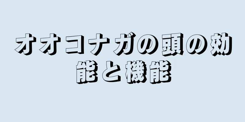 オオコナガの頭の効能と機能