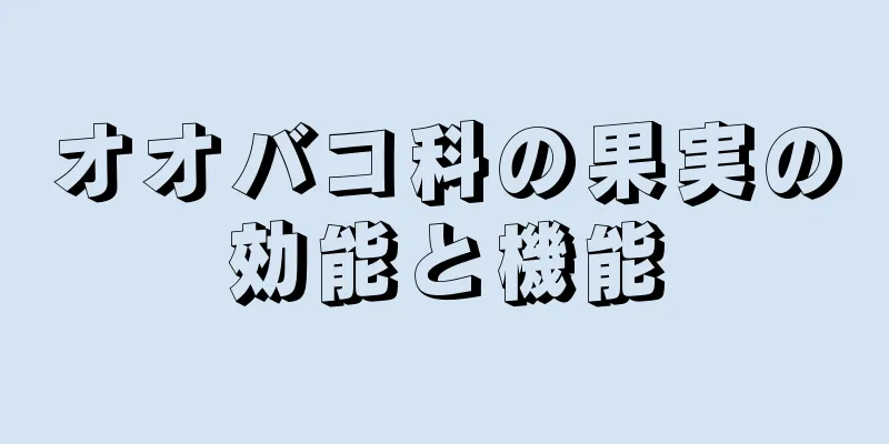 オオバコ科の果実の効能と機能