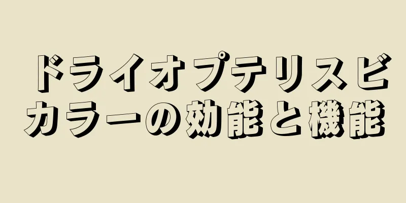 ドライオプテリスビカラーの効能と機能