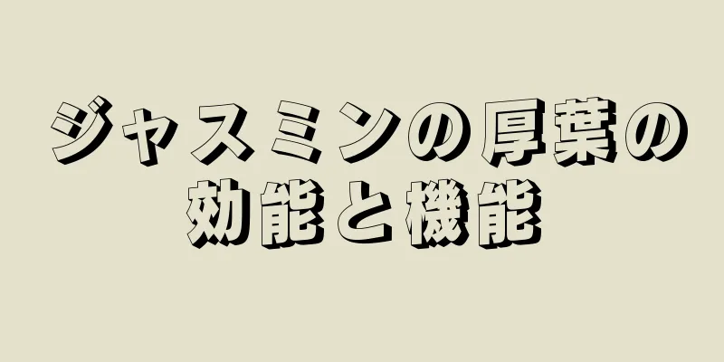 ジャスミンの厚葉の効能と機能