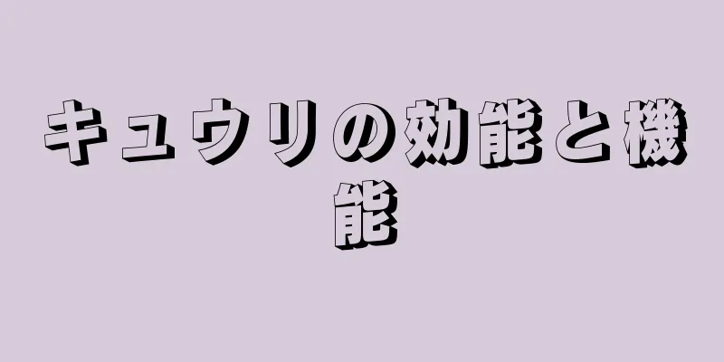 キュウリの効能と機能