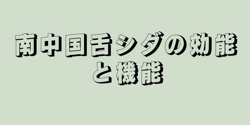 南中国舌シダの効能と機能