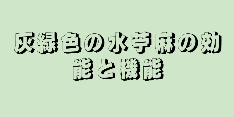 灰緑色の水苧麻の効能と機能