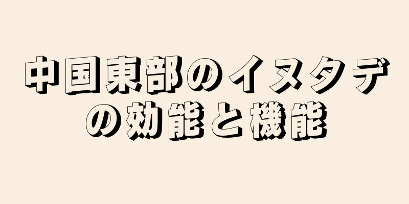 中国東部のイヌタデの効能と機能