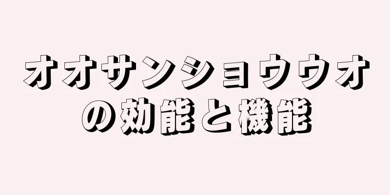 オオサンショウウオの効能と機能