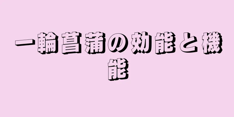 一輪菖蒲の効能と機能