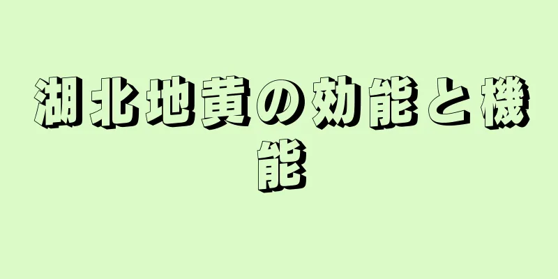 湖北地黄の効能と機能